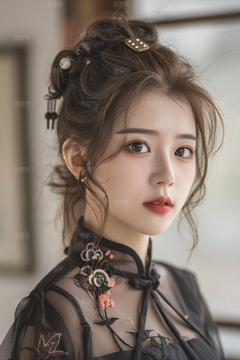 妆造发型彩妆高清摄影图