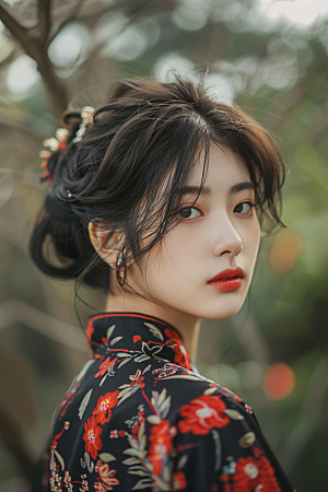 妆造发型艺术发型美妆造型摄影图