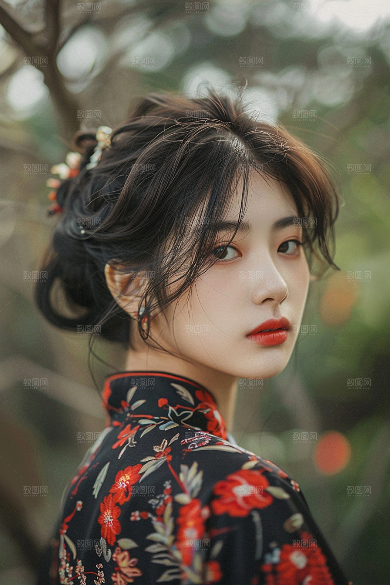 妆造发型艺术发型美妆造型摄影图