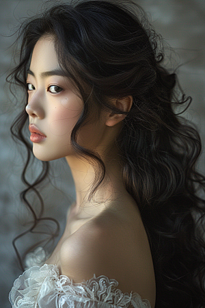 妆造发型写真肖像摄影图