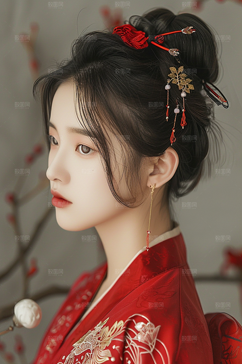 妆造发型艺术发型唯美摄影图