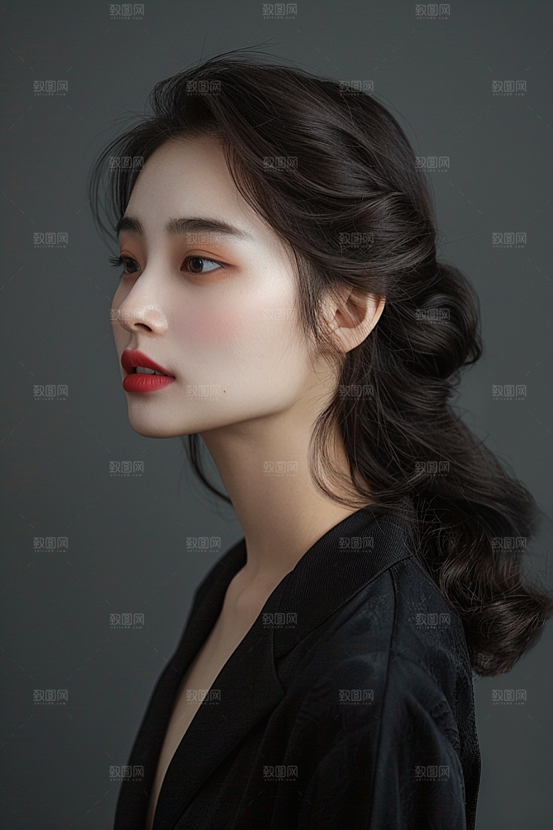 妆造发型彩妆高清摄影图