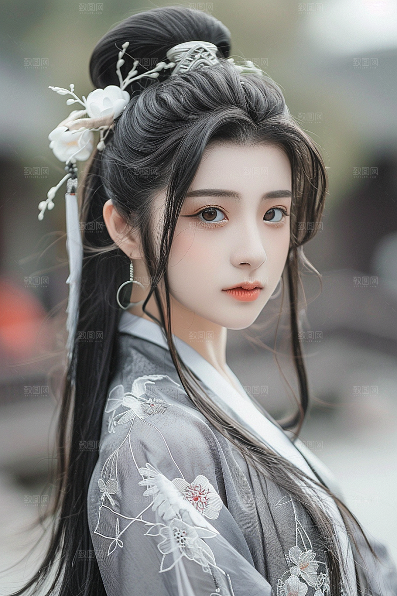 妆造发型写真肖像摄影图