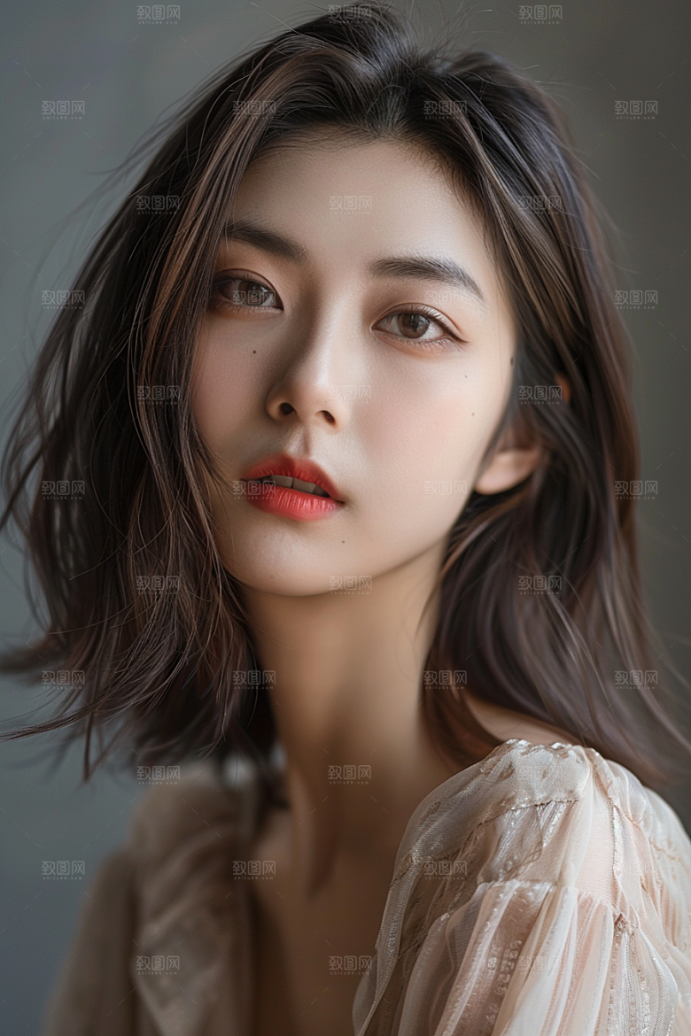 妆造发型艺术发型彩妆摄影图