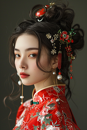 妆造发型肖像高清摄影图