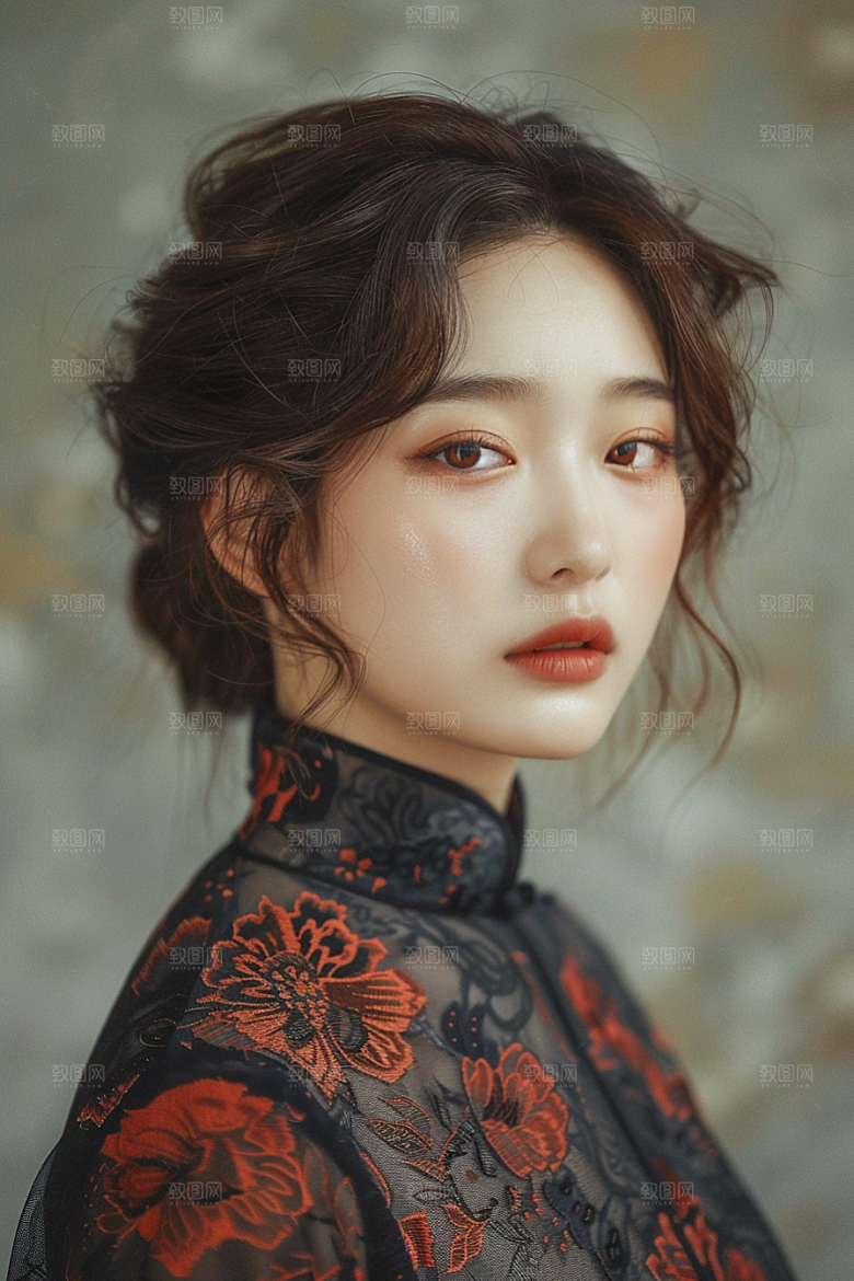 妆造发型美妆艺术摄影图