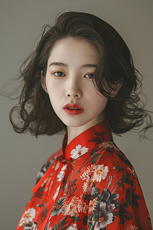 妆造发型唯美美妆摄影图