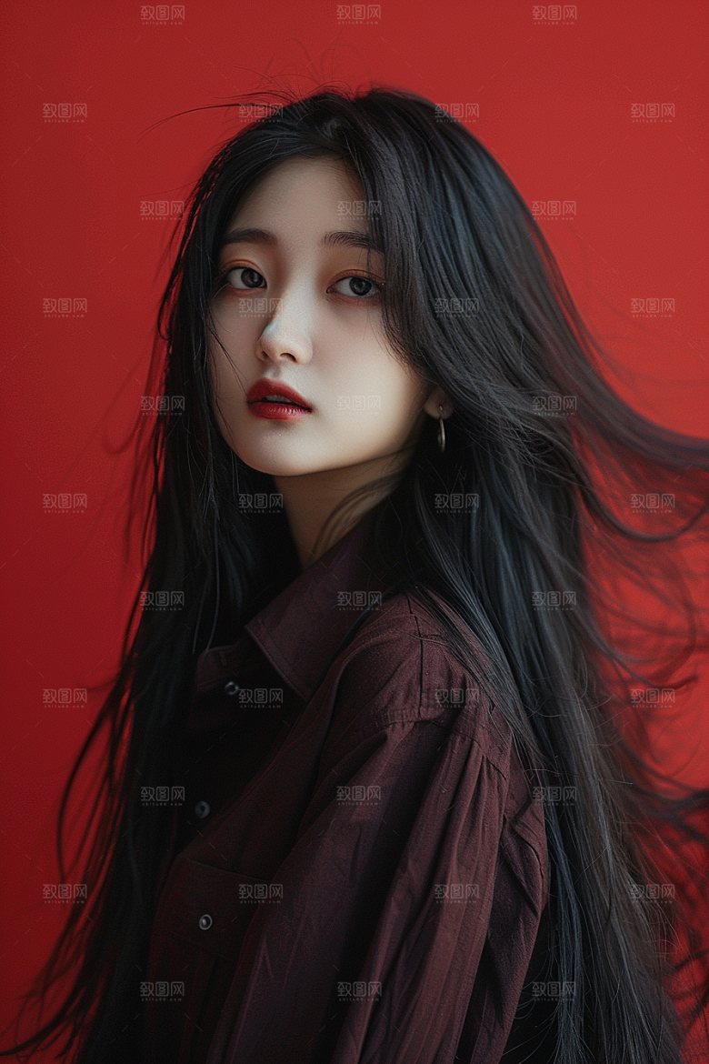 妆造发型艺术发型高清摄影图