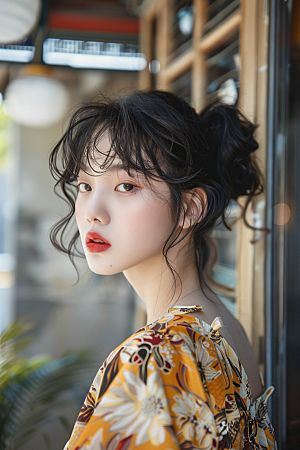 妆造发型艺术发型美妆造型摄影图