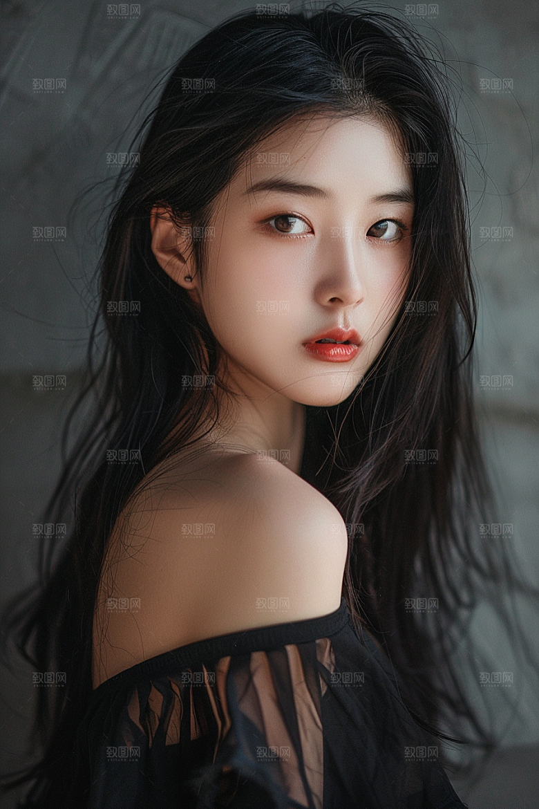 妆造发型肖像艺术发型摄影图