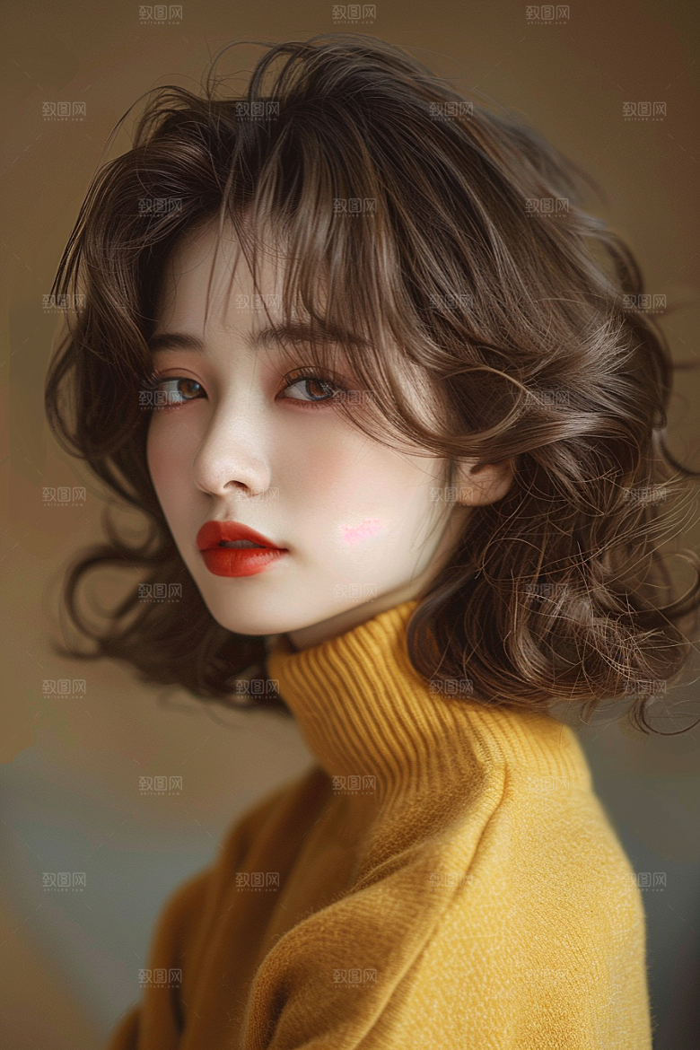 妆造发型艺术发型美妆摄影图