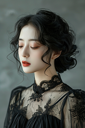 妆造发型高清艺术发型摄影图