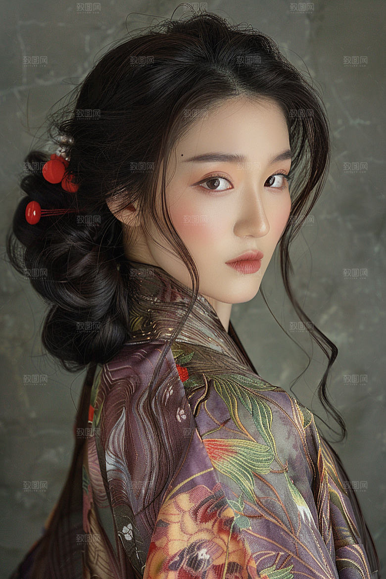 妆造发型写真肖像摄影图