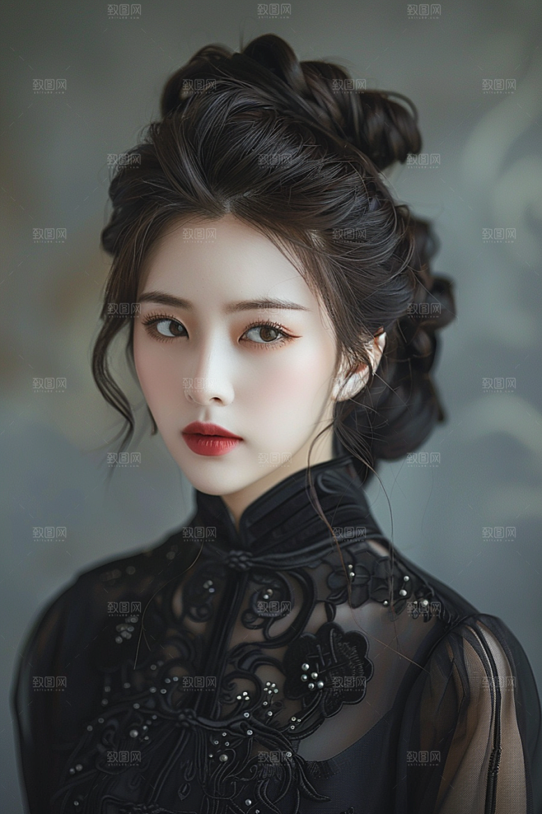 妆造发型美妆造型艺术摄影图
