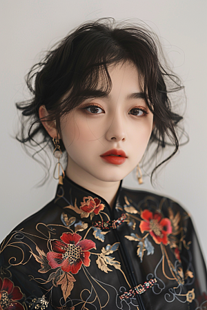 妆造发型彩妆美妆摄影图