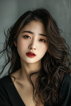 妆造发型美妆造型写真摄影图