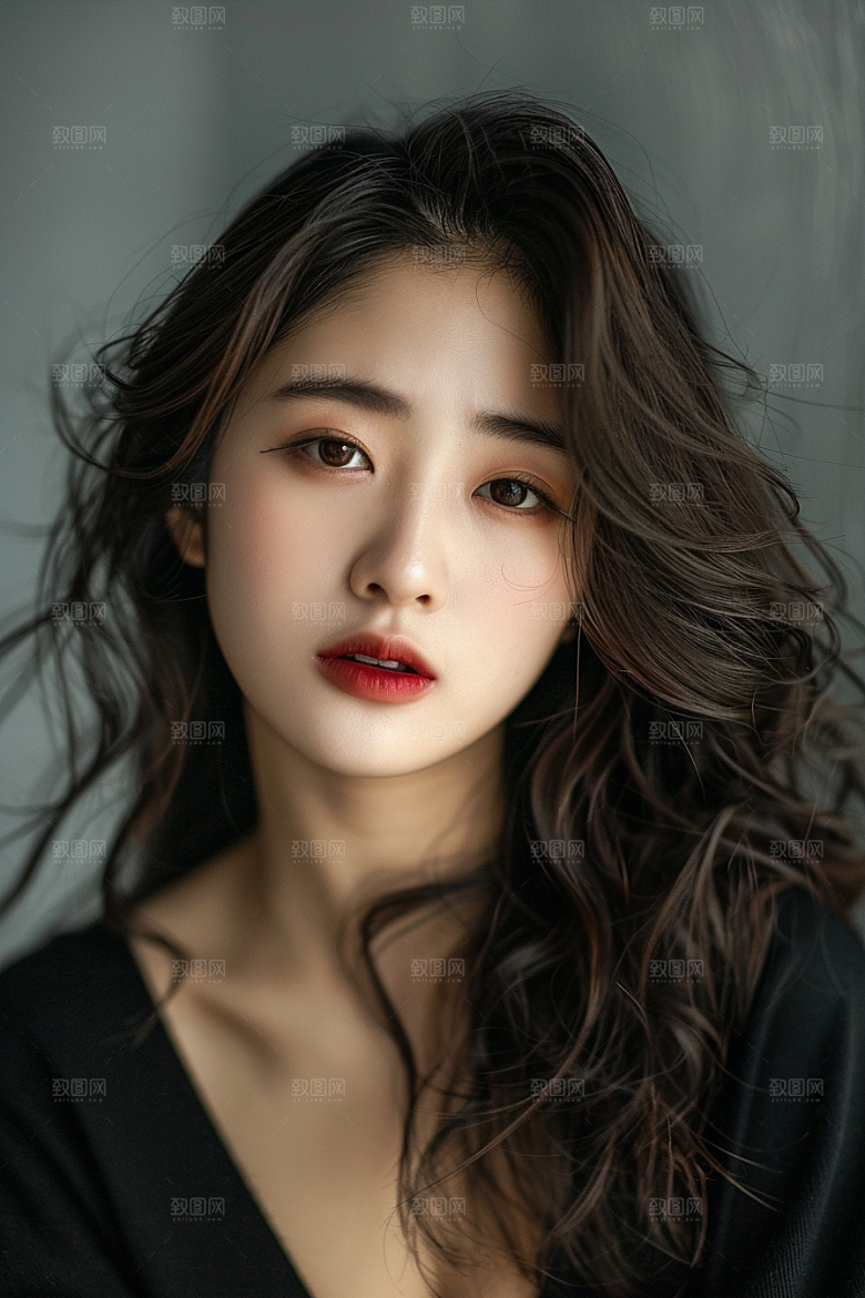 妆造发型美妆造型写真摄影图