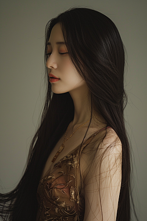 妆造发型写真艺术发型摄影图