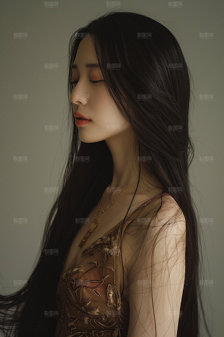 妆造发型写真艺术发型摄影图