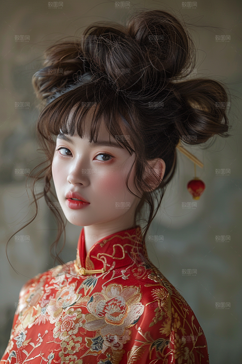 妆造发型写真美妆摄影图