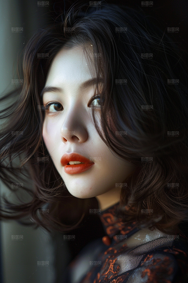 妆造发型艺术写真摄影图