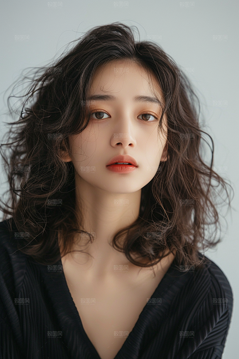 妆造发型艺术发型彩妆摄影图