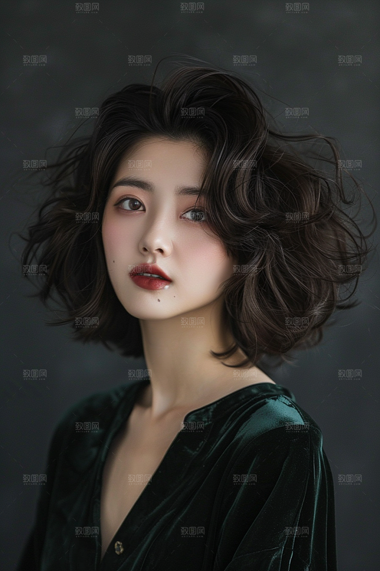 妆造发型美妆肖像摄影图