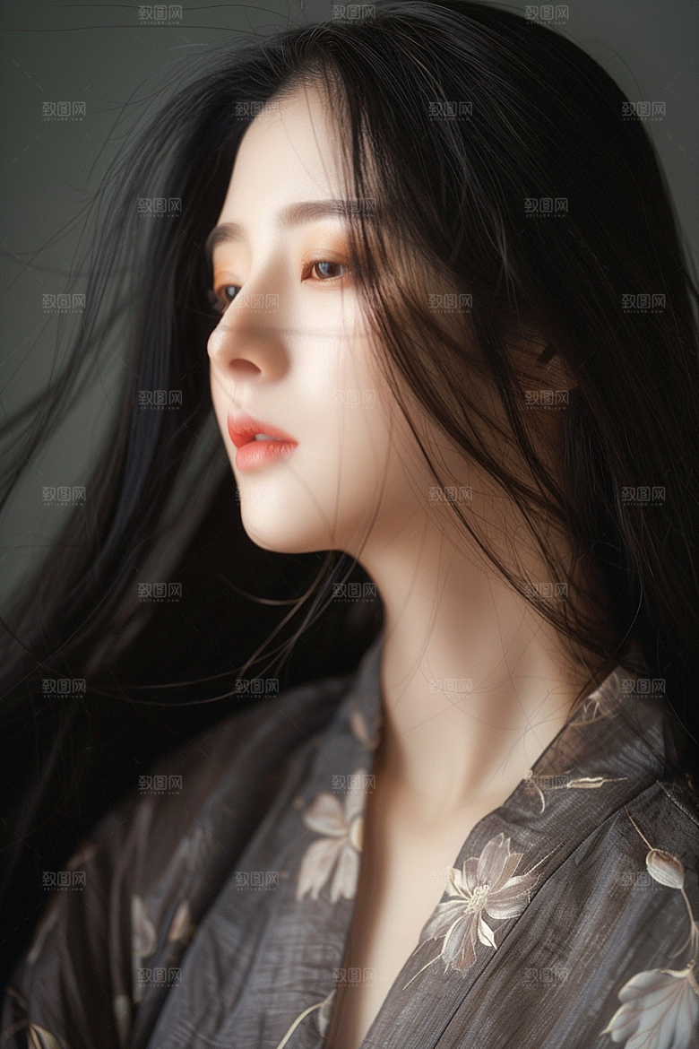 妆造发型美妆人物摄影图