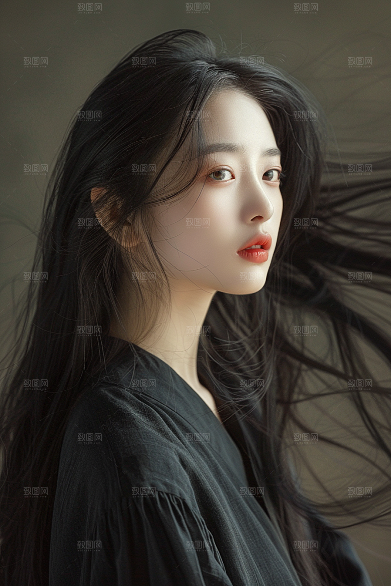 妆造发型人物艺术摄影图