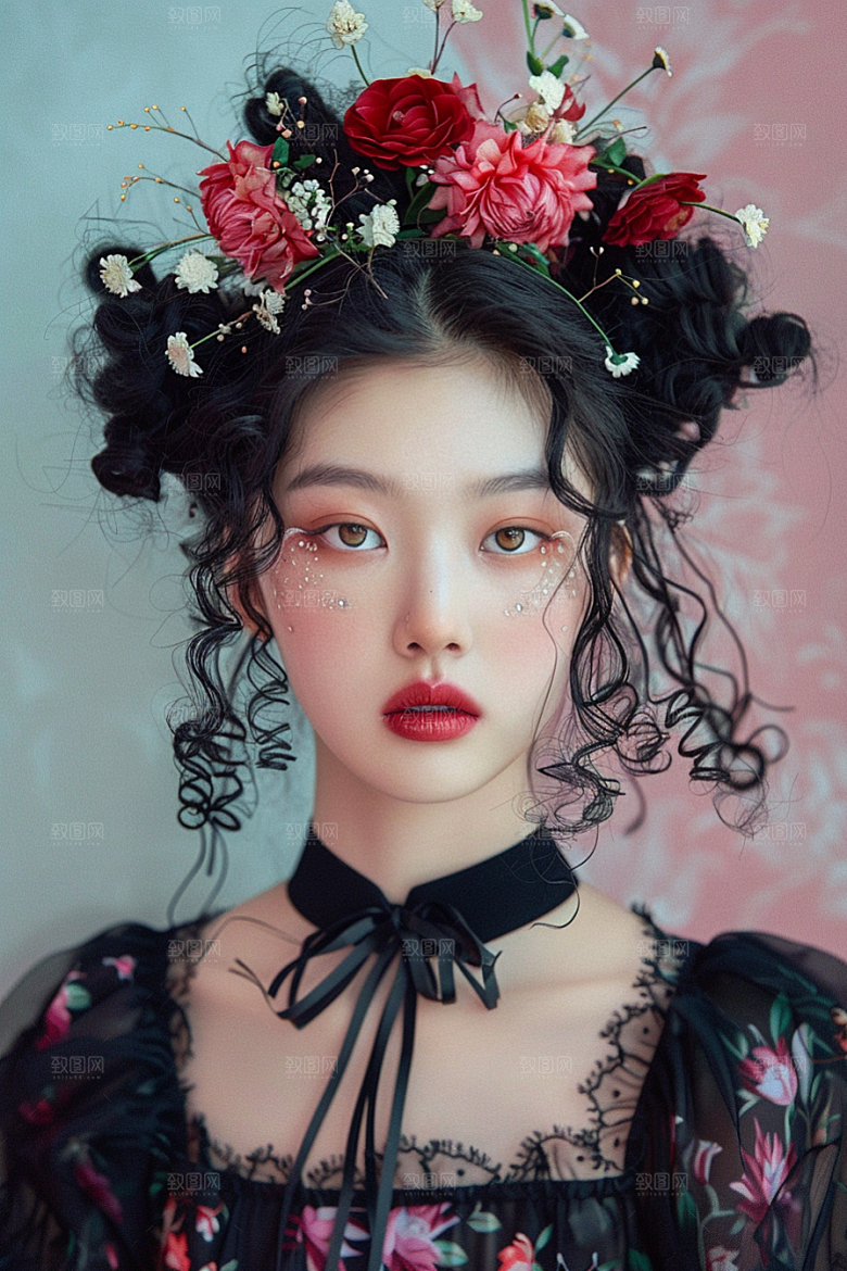妆造发型高清肖像摄影图
