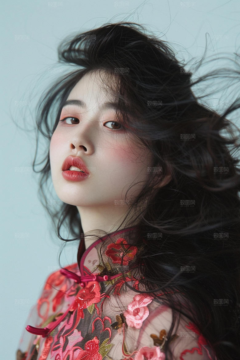 妆造发型彩妆高清摄影图