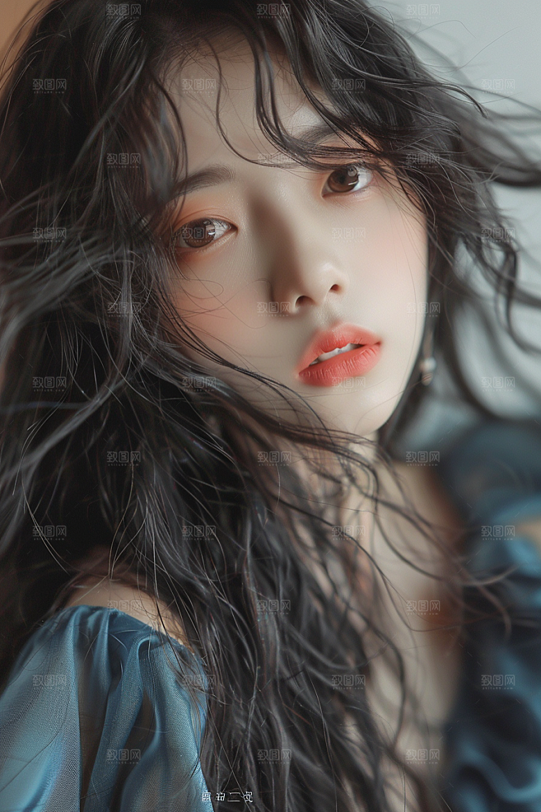 妆造发型写真艺术发型摄影图