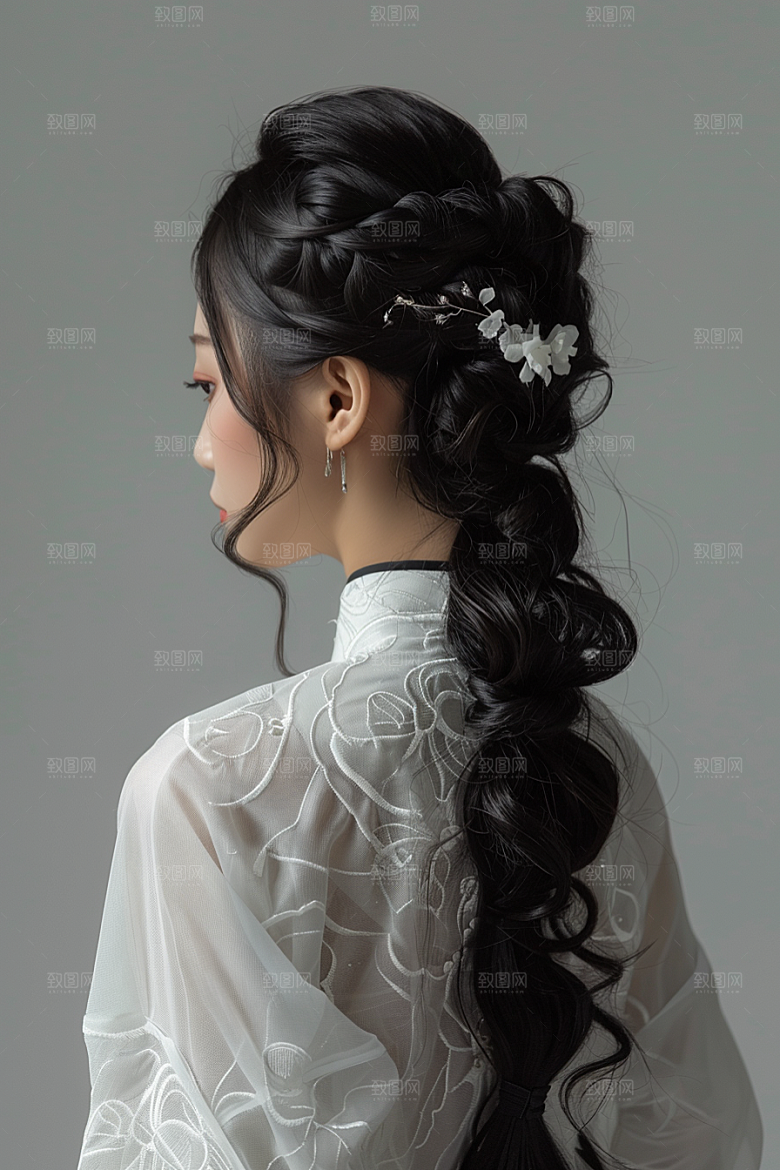 妆造发型艺术美妆摄影图