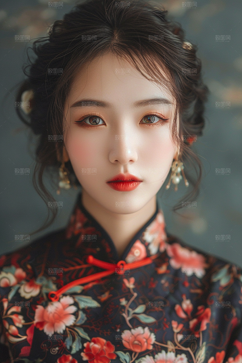 妆造发型美妆造型高清摄影图