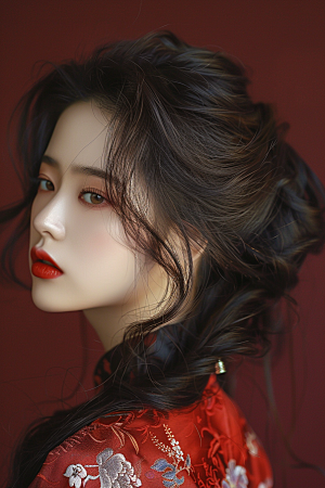 妆造发型艺术发型美妆造型摄影图