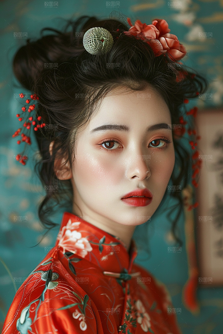 妆造发型唯美人物摄影图