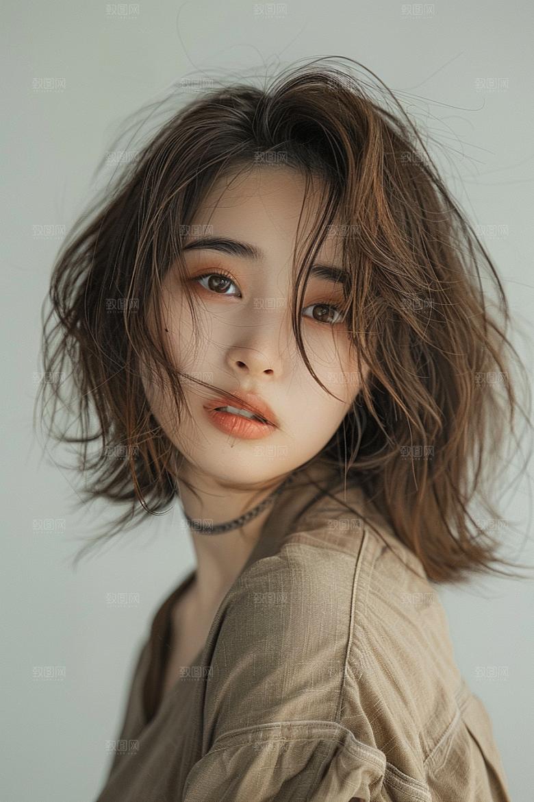 妆造发型艺术发型美妆摄影图