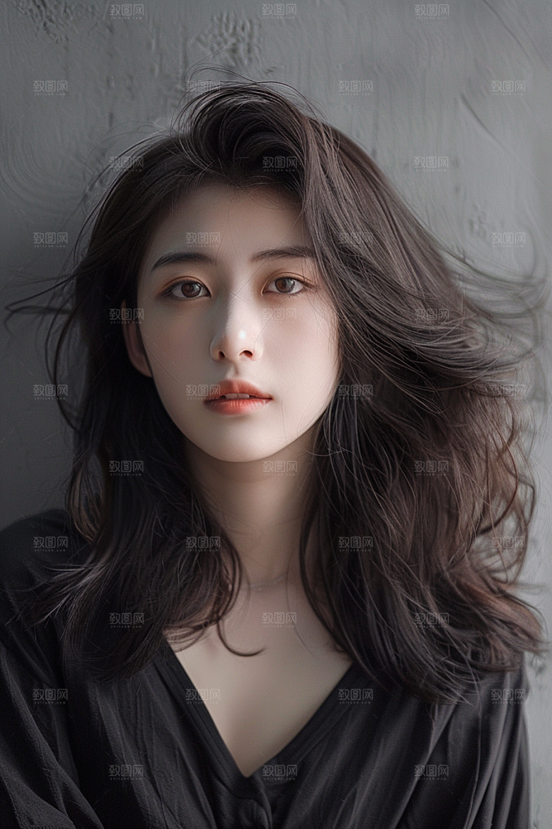 妆造发型人物写真摄影图