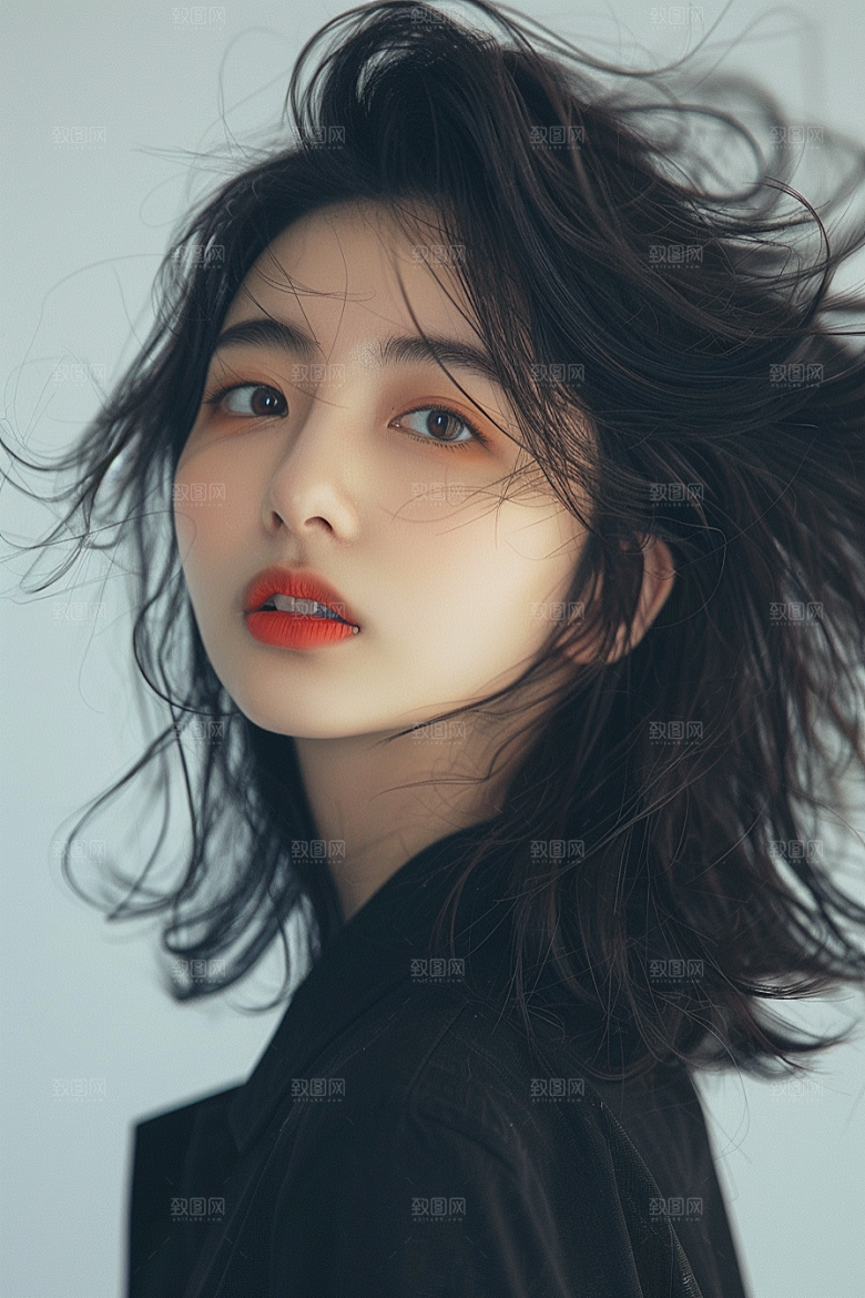 妆造发型彩妆写真摄影图