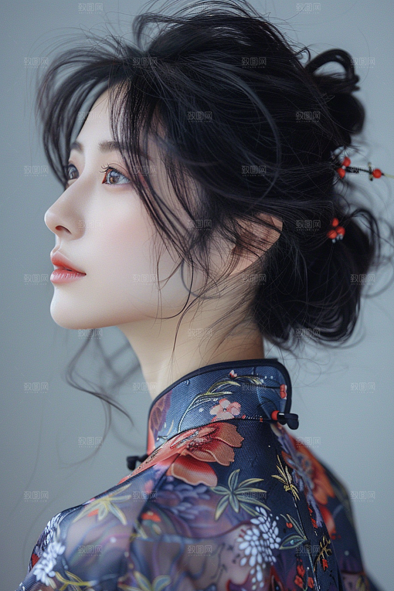 妆造发型肖像美妆造型摄影图