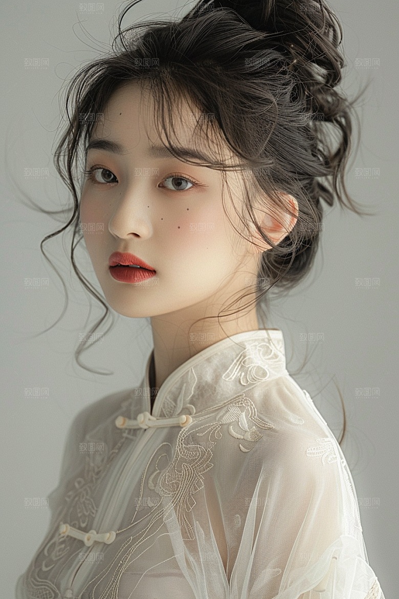 妆造发型美妆肖像摄影图