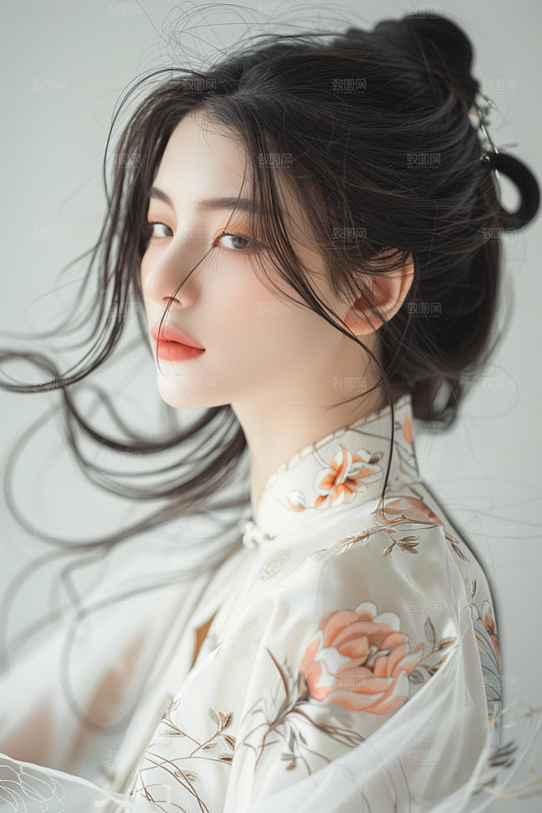 妆造发型唯美艺术摄影图