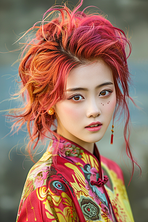 妆造发型写真彩妆摄影图