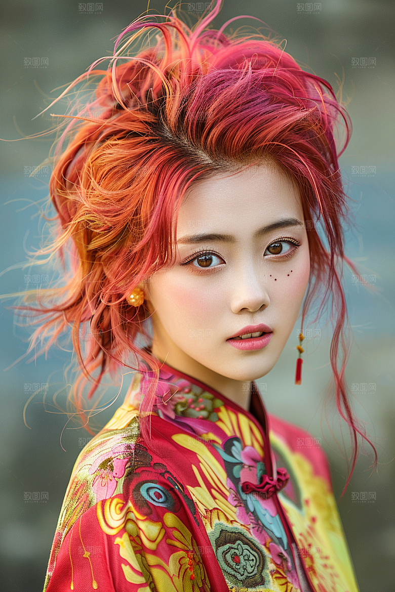 妆造发型写真彩妆摄影图