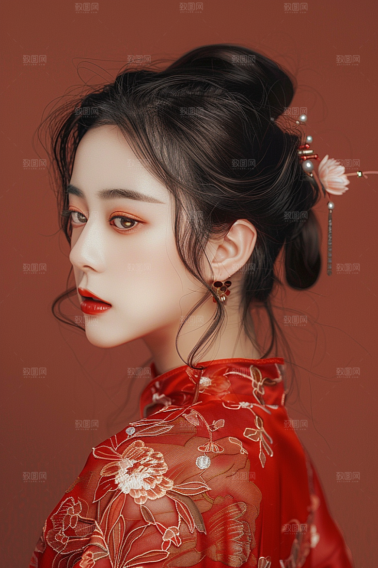 妆造发型肖像高清摄影图