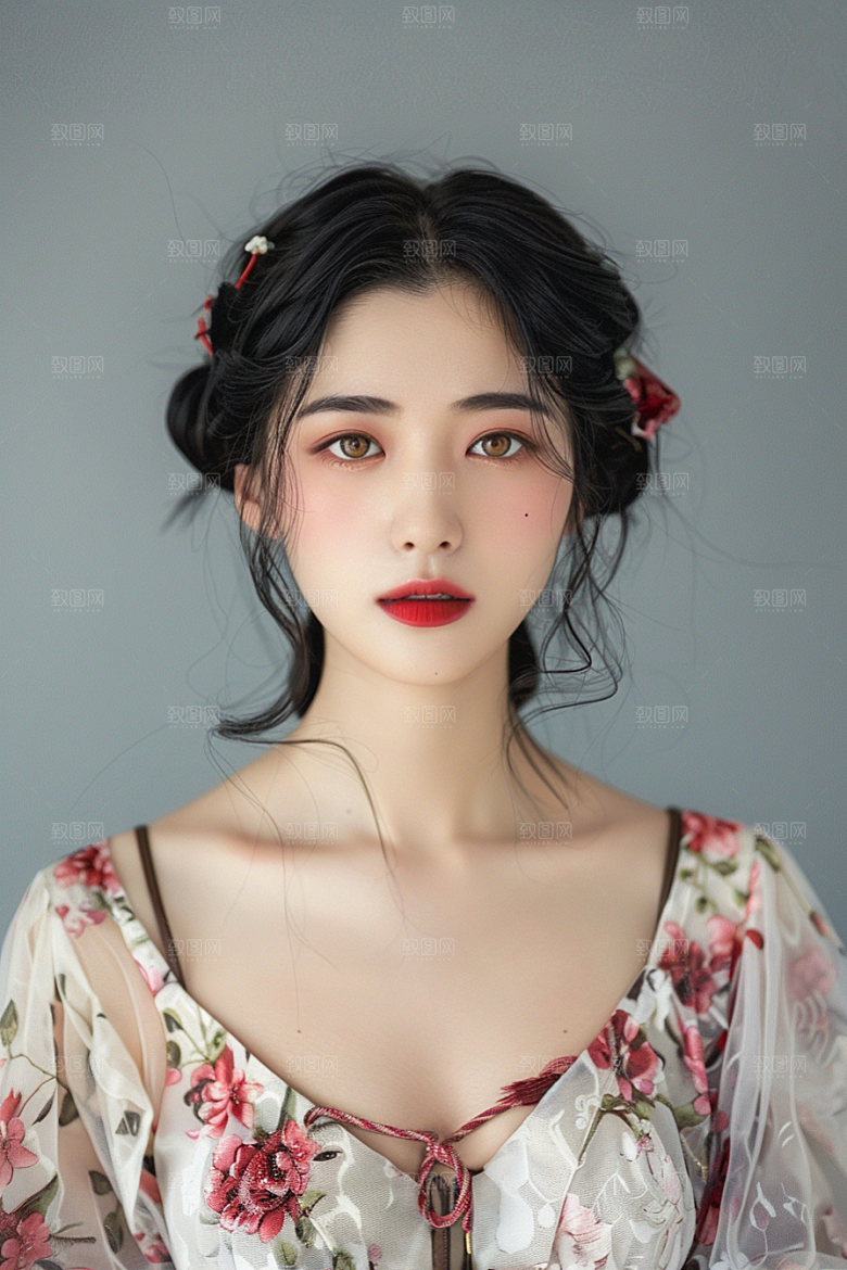 妆造发型艺术艺术发型摄影图