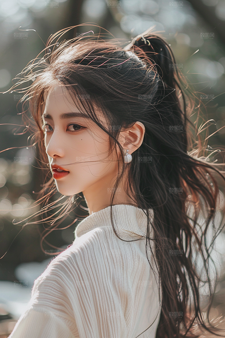 妆造发型肖像高清摄影图