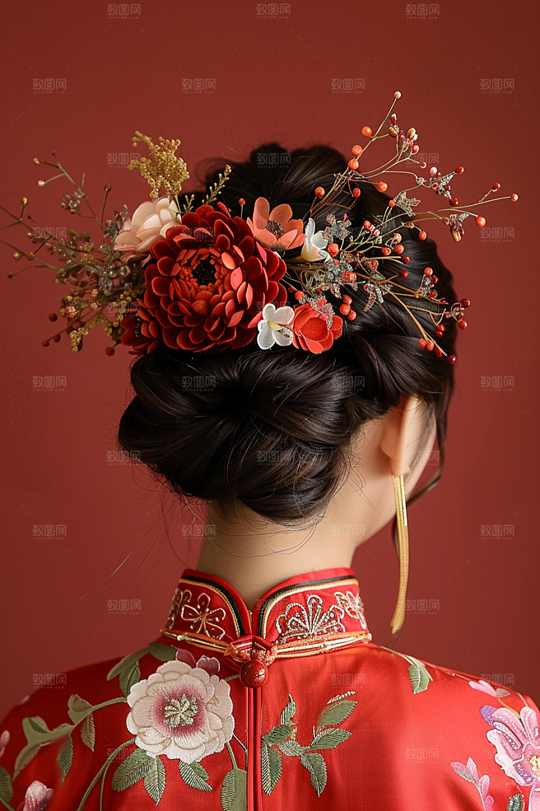 妆造发型高清艺术发型摄影图