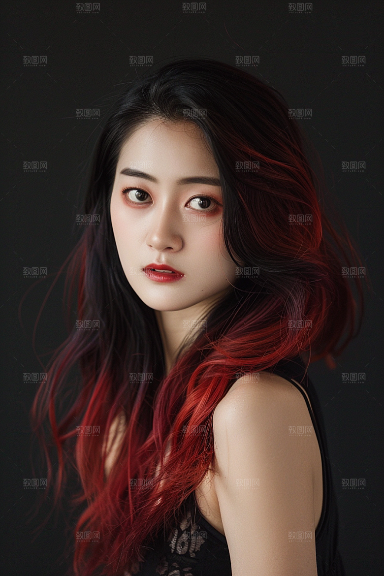 妆造发型彩妆高清摄影图