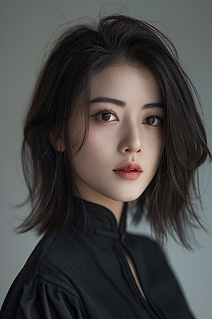 妆造发型唯美高清摄影图